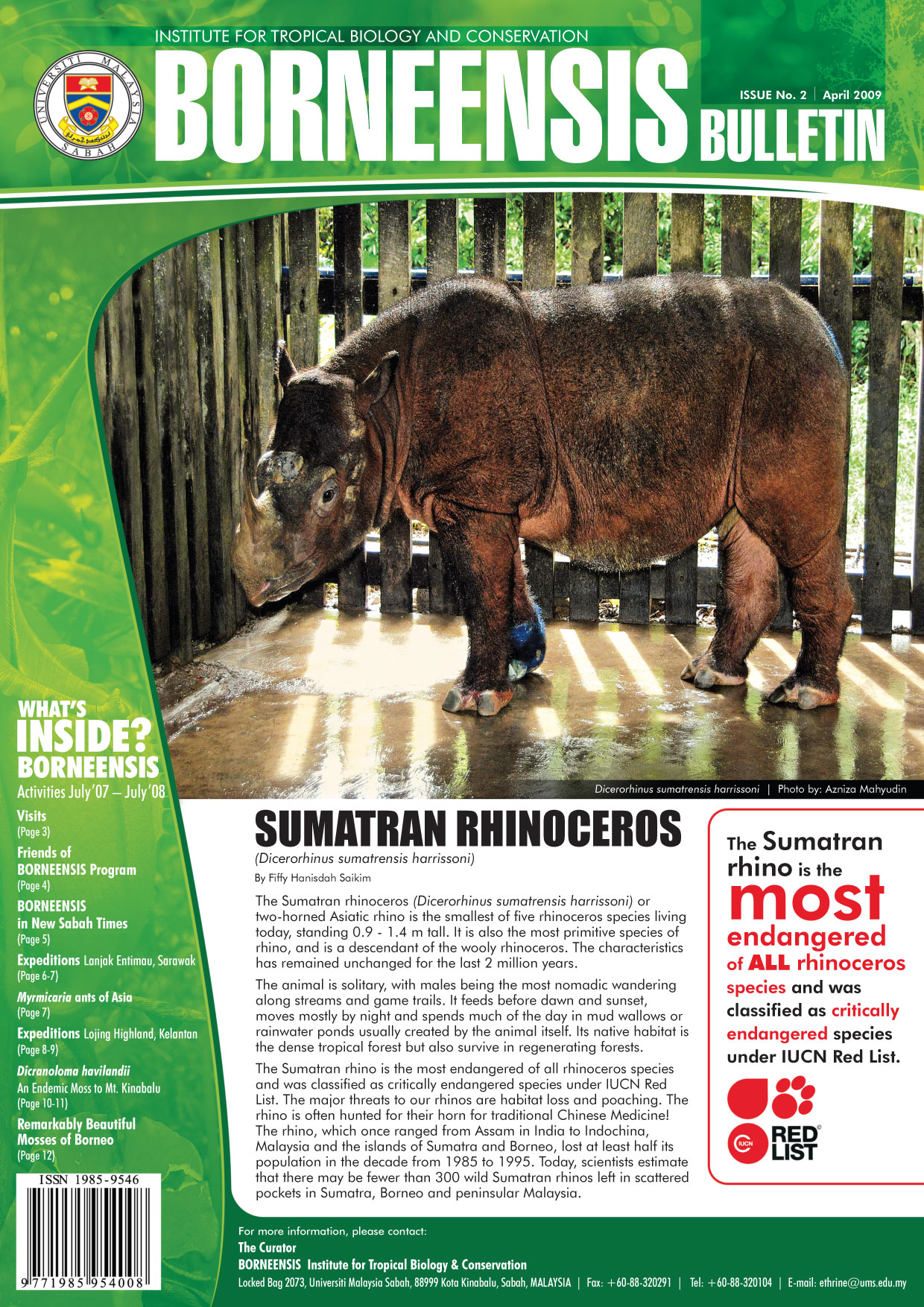 BORNEENSIS BULLETIN ISSUE NO.02/2009